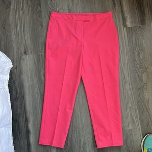 Anne Klein Pink/Salmon Ankle Cropped Pants, Sz 12, Excellent